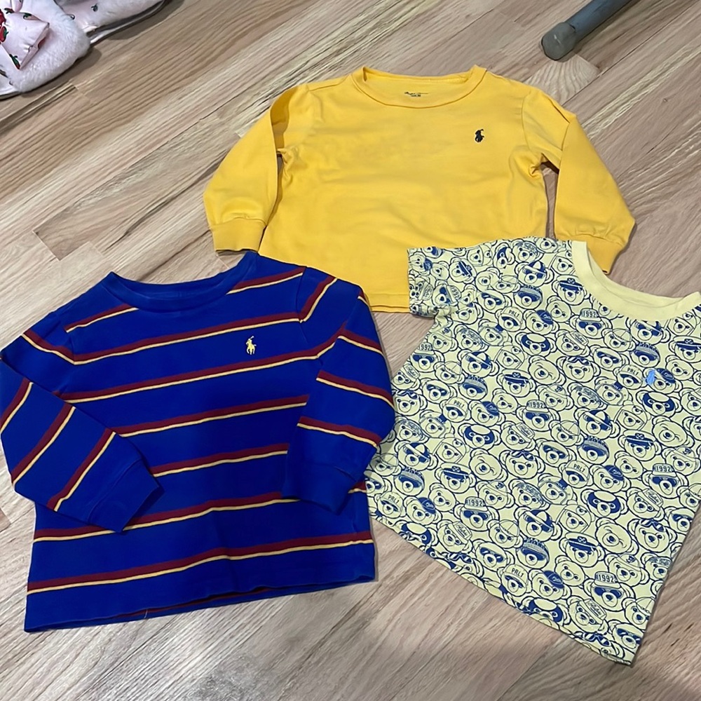 Ralph Lauren Baby T-Shirt long sleeve and short lot of 3 size 24m